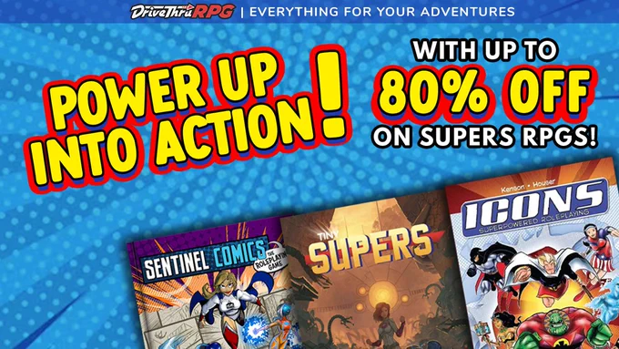 Supers RPG Sale at DriveThruRPG