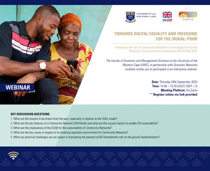#CommunityNetworks #EqualDigitalAccessForAll #ConnectRuralSA #DigitalInclusionZA #InternetForAll #BreakingBarriers #ConnectivityMatters #DigitalEmpowerment