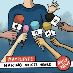 #AmplifyFE Making Voices Heard
Image of by Bryan Mathers @visualthinkery 