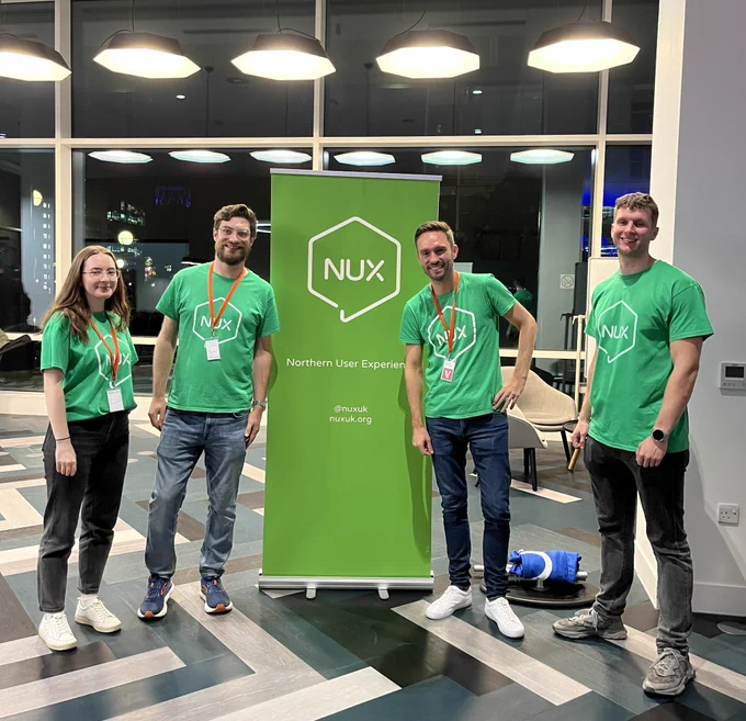 NUX volunteers Marta, Lee, James and Stephen.