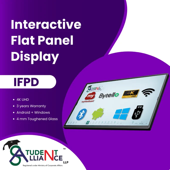 Empowering to Illuminate Minds! Step into a world where achieving excellence becomes an adventure. With its immersive 4K display and interactive touch technology, this genius tool transforms boardrooms into captivating ideas hubs. Unleash your brainstorming skills, ignite imagination, and watch success flourish.

#smartboard #digitalboard #ifpd #ifpdpanel #education #viralpost #trendingpost #explore #studentalliance #whiteboard #onlineteaching #studiosetup #homesetup #school #college #office #easyteaching #smartlearning