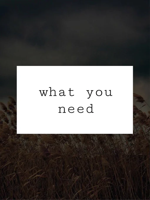 your fate: what you need