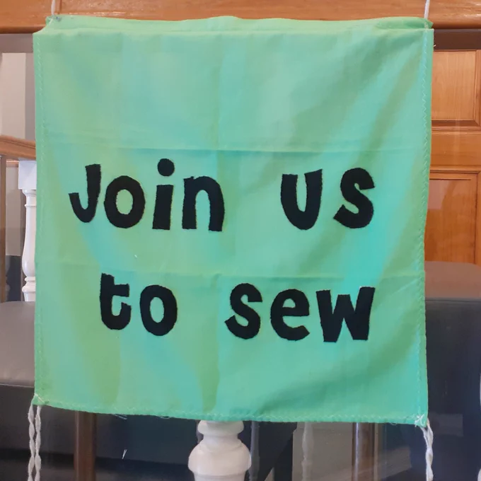 Join us to sew banner
