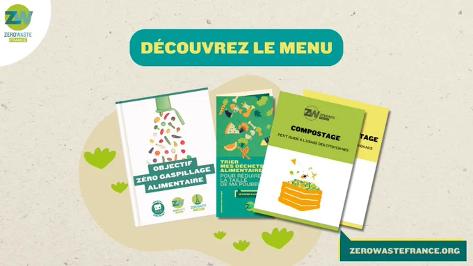 logo zero waste france
découvrez le menu
couvertures des ouvrages proposés par zero waste france pour lutter contre le gaspillage alimentaire et trier ses biodéchets à la source
zerowastefrance.org