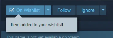 An image of someone pressing Wishlist.