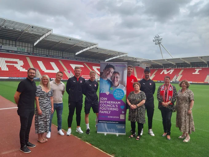 From left to right the image shows Jamie Noble, Lindsey Robinson, Jason Moxon, Dillon Phillips, Jamie Lindsay, Jake Hull, Councillor Victoria Cusworth, Grant Hall, Amanda Grant and Nicola Curley.

