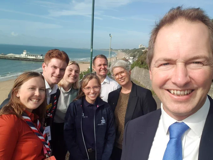 Scouts Youth Advocates pictured with MP Richard Foord. 