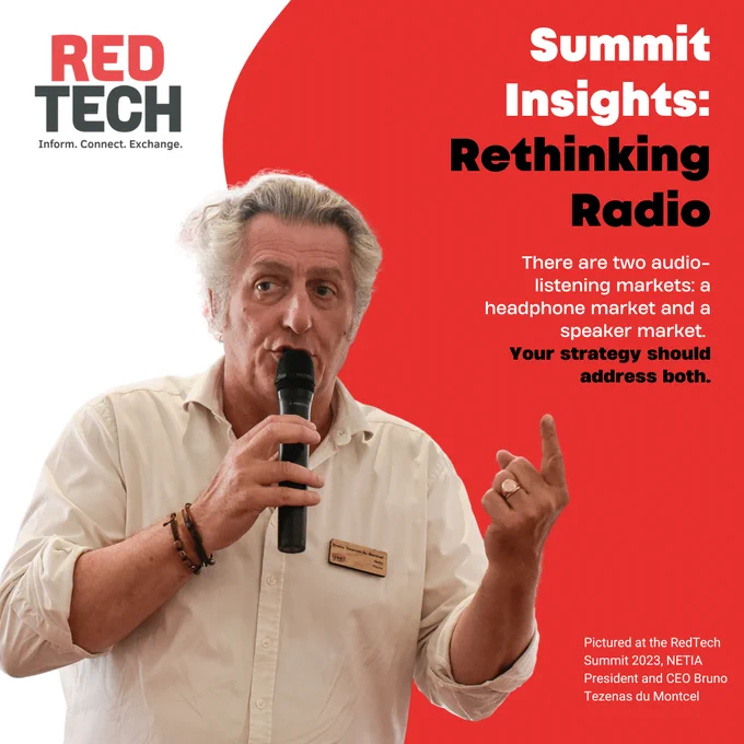 Picture of NETIA President and CEO Bruno Tézenas du Montcel at the RedTech Summit 2023
