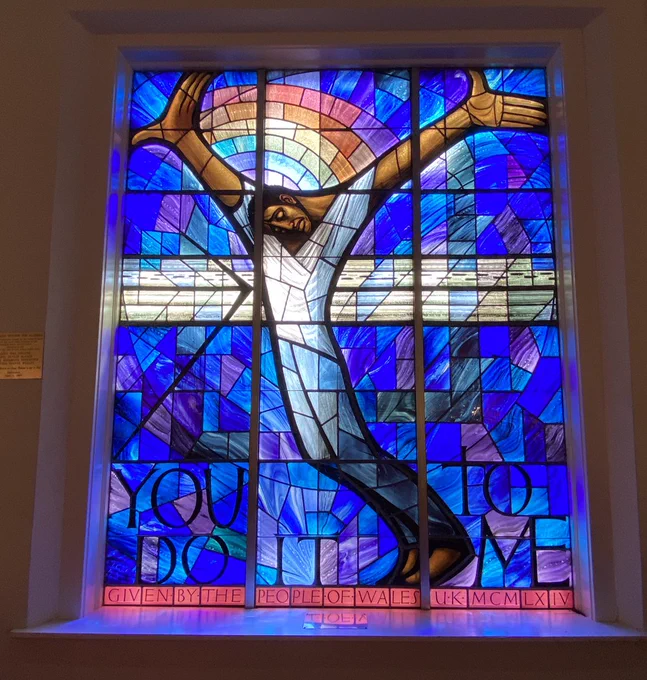 An image of the Welsh Window in the 16th St Baptist Church in Birmingham, Alabama.
