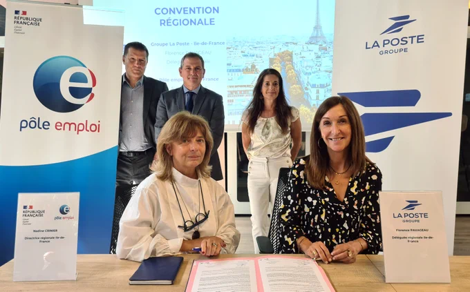Le groupe La Poste Ile-de-France et Pôle emploi Ile-de-France signent une convention afin de consolider leur collaboration et dynamiser les recrutement sur le territoire francilien