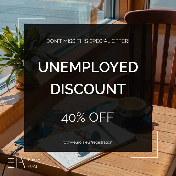 EuroIA unemployment discount is 40%!