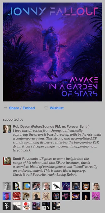 Jonny Fallout - Awake in a Garden of Stars Reviews