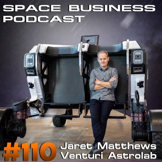 Astrolab Founder and CEO, Jaret Matthews, with the FLEX Rover