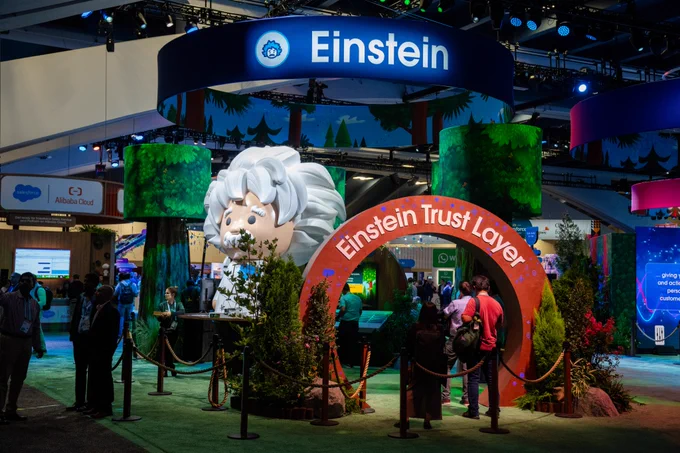 The Einstein Trust Layer activation at the campground. 