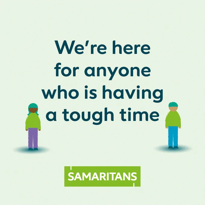 We're here for anyone who is having a tough