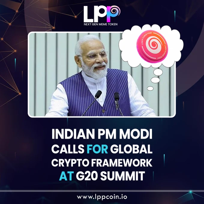 Indian PM Modi leads G20 call for global crypto regs. 🌐 Strengthening governance, aligning with major orgs. Stay updated: @lppcoinvault #LPPCoin #CryptoTalk #G20Summit" 🚀🪙