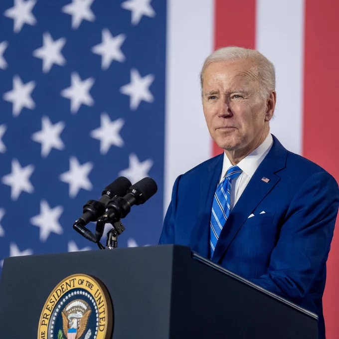 President Joe Biden delivers remarks in Tampa, Florida.
