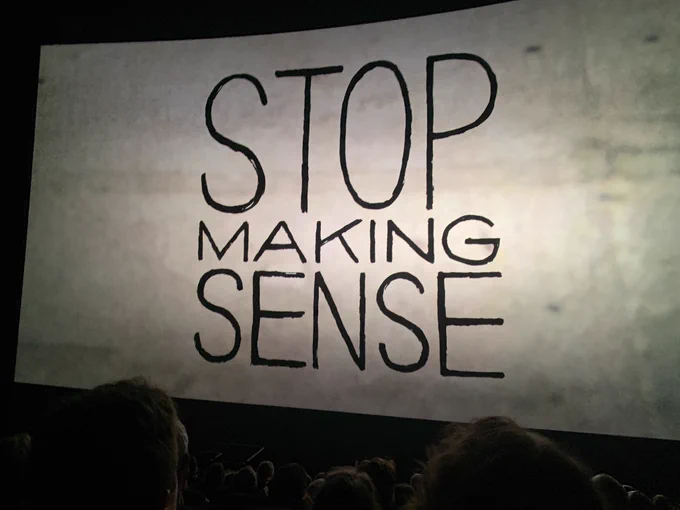Title screen of Stop Making Sense,
