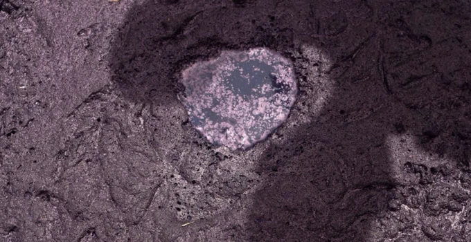 Indigo ink in sediment in Northern Nigeria.