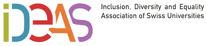 Logo of IDEAS. IDEAS is the association of the equal-opportunities delegates of the ten Swiss Universities and the two national technical universities, based in Bern.