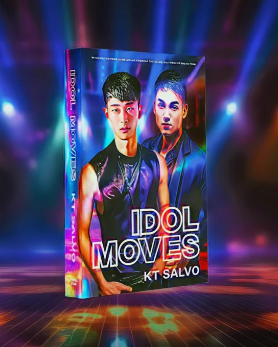 The cover for Idol Moves, a gay K-pop romance from KT Salvo