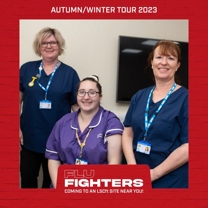 Flu flights 
coming to an lscft site near you
amy, pharmacy technician with vaccinators