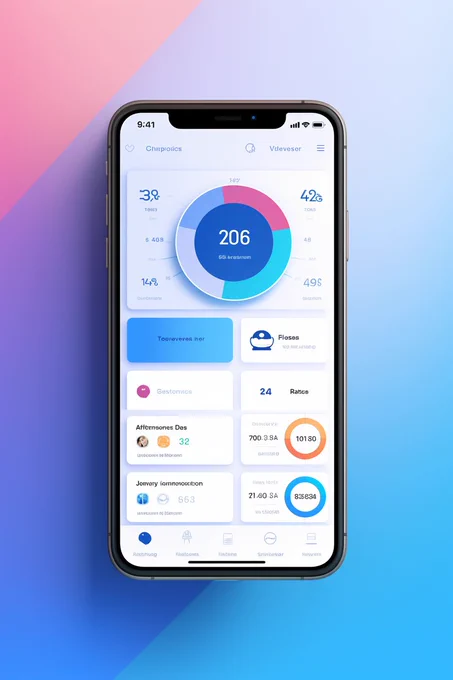 modern ios ui/ux design of a time management app, professional ui design, award winning, figma --style raw --stylize 50