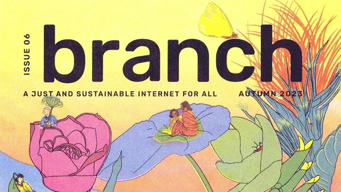 branch issue 06 autumn 2023 magazine cover with flowers and a butterfly