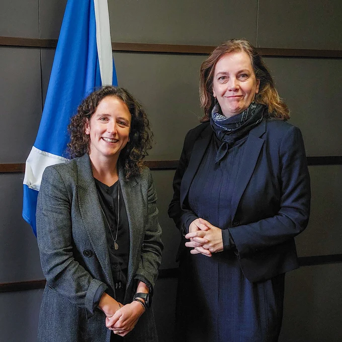 A photo of Mairi Gougeon and Svandis Svavarsd