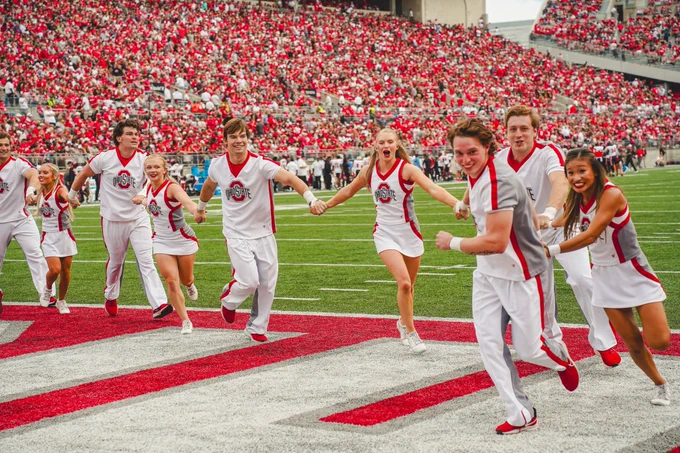 Ohio State Cheerleaders at Buckeye Football Game