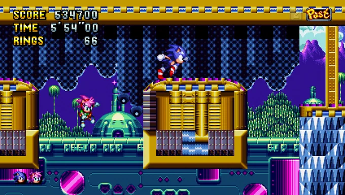 Quartz Quadrant Zone Act 1 Good Future, as it appears in Sonic CDX, a remake of Sonic CD.