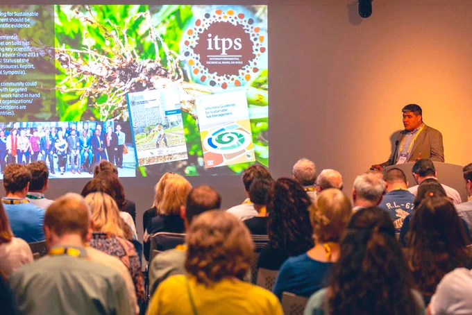 presentation with audience in foreground