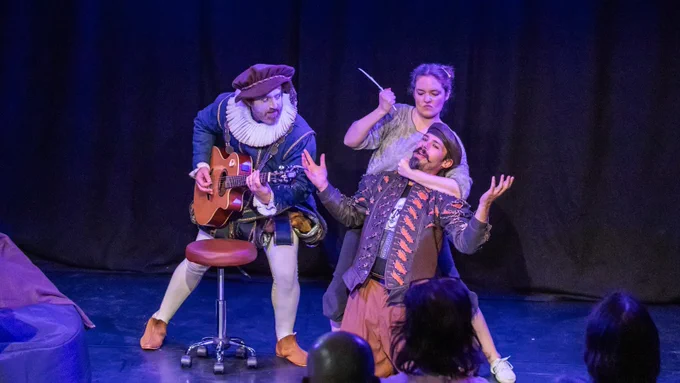 Christopher Marlowe being killed with a feather quill in The Real William Shakespeare... As Told By Christopher Marlowe