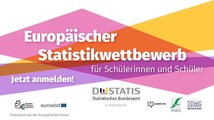 Logo: Europäischer Statistikwettbewerb für Schülerinnen und Schüler. Jetzt anmelden!
