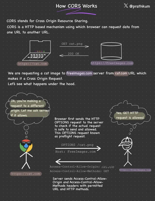 Infographic explaining CORS. 