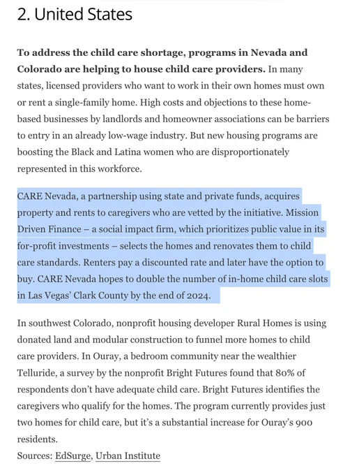 A screenshot of a few paragraphs from the Christian Science Monitor mentioning CARE Nevada and Mission Driven Finance
