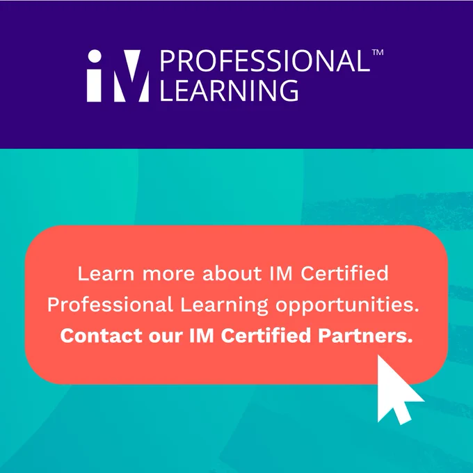 Ready to explore the full spectrum of the IM Problem-Based Math Curriculum? Dive into IM Certified Professional Learning Opportunities. 

Learn more: https://illustrativemathematics.org/professional-learning/ 

#InclusiveMath #ProblemBasedLearning #ProblemBasedMath #LearnWithIM #ProfessionalDevelopment