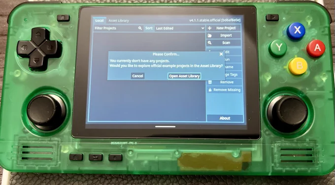 Running the Godot game engine on a Retroid Pocket 2S. An Android 11-based device with mid-ranged specs. No over priced computer needed.