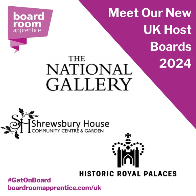 Meet our new UK host boards - The National Gallery, Shrewsbury House Community Centre and Garden and Historic Royal Palaces
