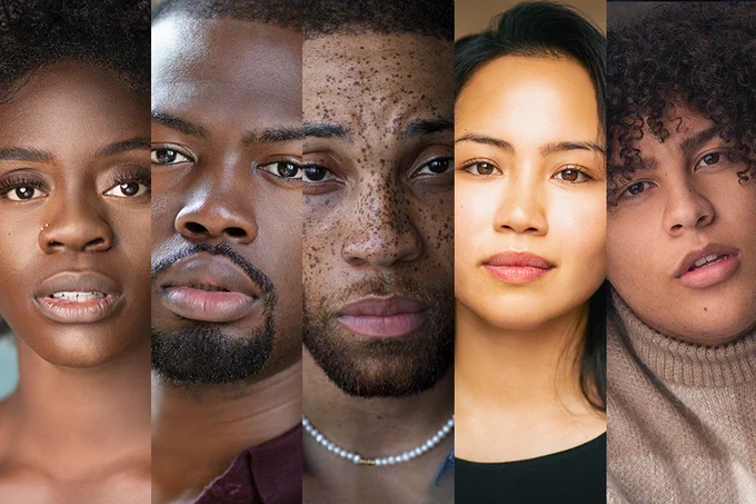 A photo showing five performer headshots
