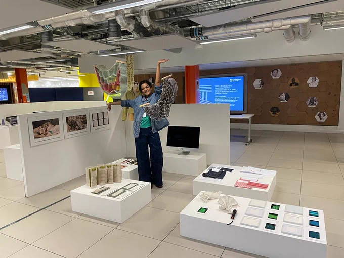 On the photo: Mithila Mohan (MMD group, Aalto University) / Photo by Delia Dumitrescu (University of Borås)
