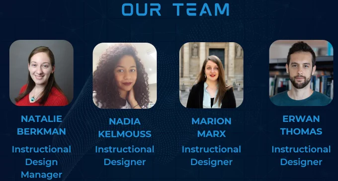 The Team of ESSEC Business School presenting 
Rethinking Assessment for significant learning, enhanced engagement and durable impact with Moodle: 
Natalie Berkman | Nadia Kelmouss | Marion Marx | Erwan Thomas