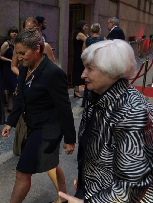 The Deputy Prime Minister with the United States Secretary of the Treasury, Janet Yellen.