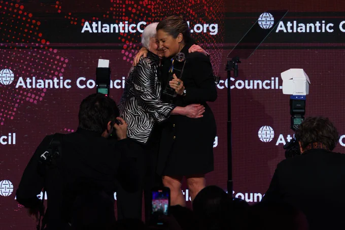 The Deputy Prime Minister with the United States Secretary of the Treasury, Janet Yellen.