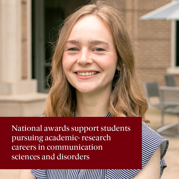 National awards support students pursuing academic-research careers in communication sciences and disorders