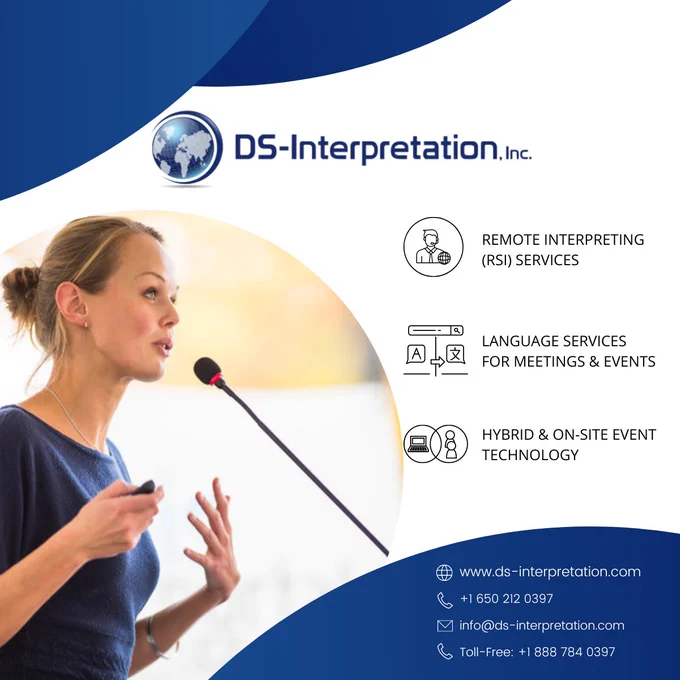 DS-Interpretation, Inc. team is here to help you meet the communication needs of your next meeting, event, or presentation. We believe in delivering the highest quality interpreting services with a personal touch and reliability.  Contact Us 📞  https://www.ds-interpretation.com/contact-us
