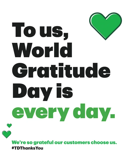 #TDThanksYou

