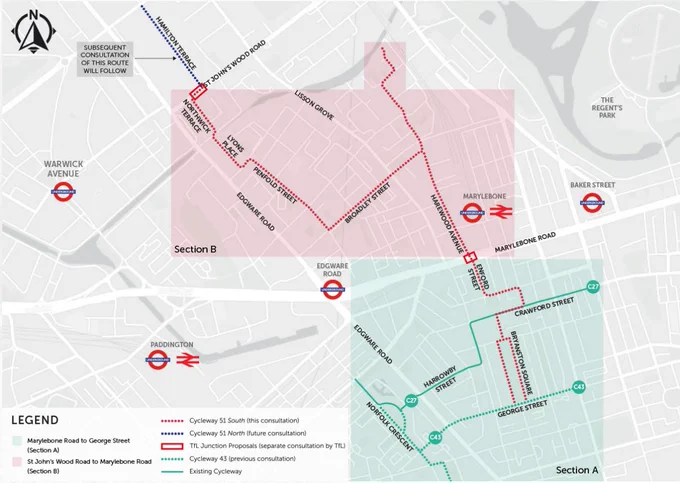 Map of what Cycleway 51 would look like.
