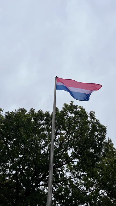 Die Bi-Flagge weht im Wind.