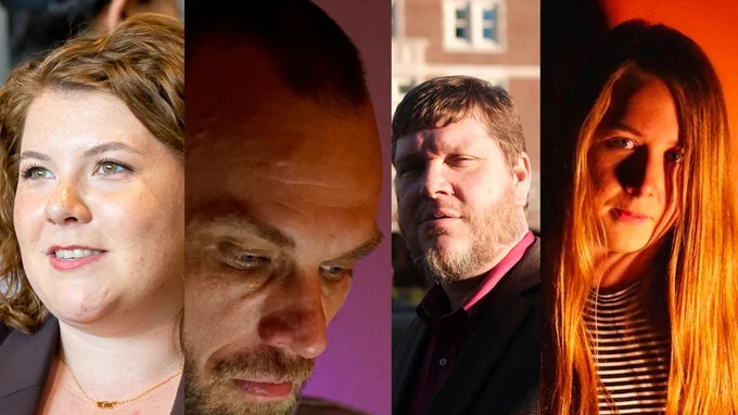 Composit image of headshots featuring  Jocelyn Kavanagh, Henrik von Coler, Jeff Albert, and Alexandria Smith